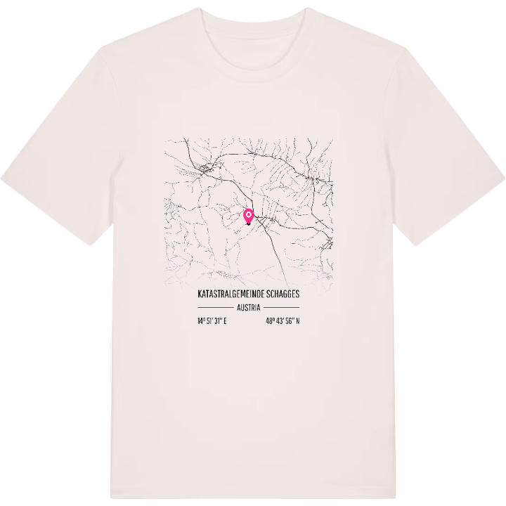 Katastralgemeinde Schagges karta t-shirt – t-shirt från PinShirt