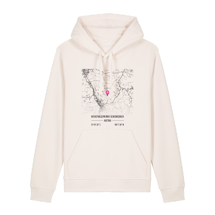 Katastralgemeinde Scheibbsbach karta hoodie – hoodie från PinShirt