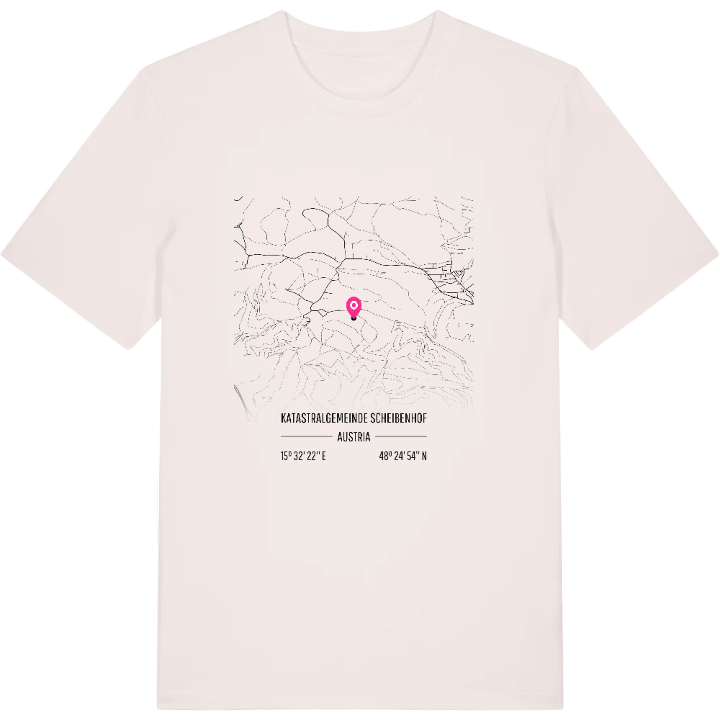 Katastralgemeinde Scheibenhof karta t-shirt – t-shirt från PinShirt