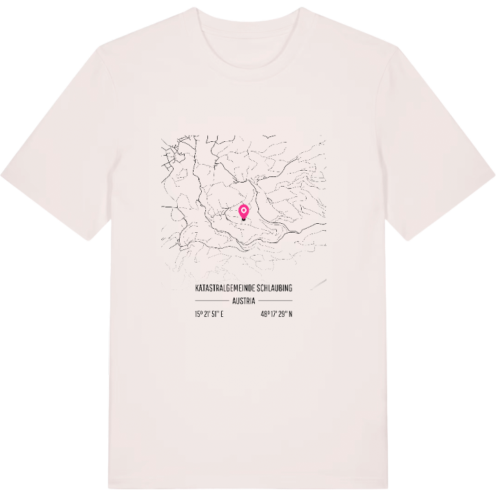 Katastralgemeinde Schlaubing karta t-shirt – t-shirt från PinShirt