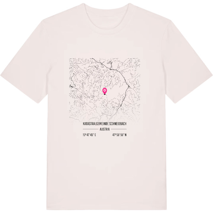 Katastralgemeinde Schneidbach karta t-shirt – t-shirt från PinShirt