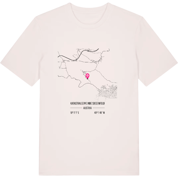 Katastralgemeinde Siegenfeld karta t-shirt – t-shirt från PinShirt
