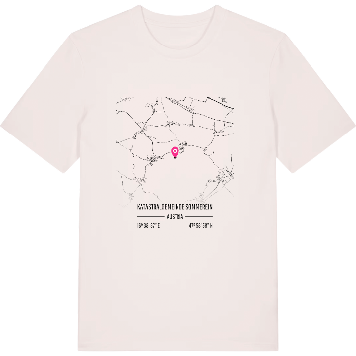 Katastralgemeinde Sommerein karta t-shirt – t-shirt från PinShirt