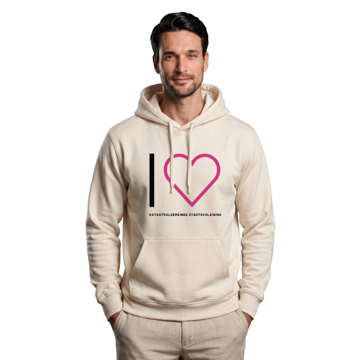 Jag älskar Katastralgemeinde Stadtschlaining hoodie stort tryck – hoodie från PinShirt