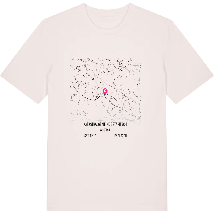 Katastralgemeinde Staritsch karta t-shirt – t-shirt från PinShirt