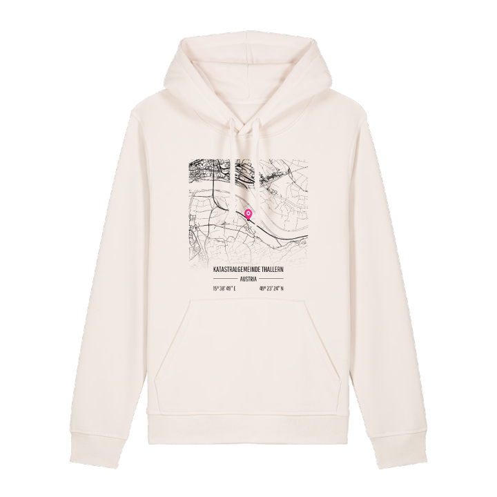 Katastralgemeinde Thallern karta hoodie – hoodie från PinShirt