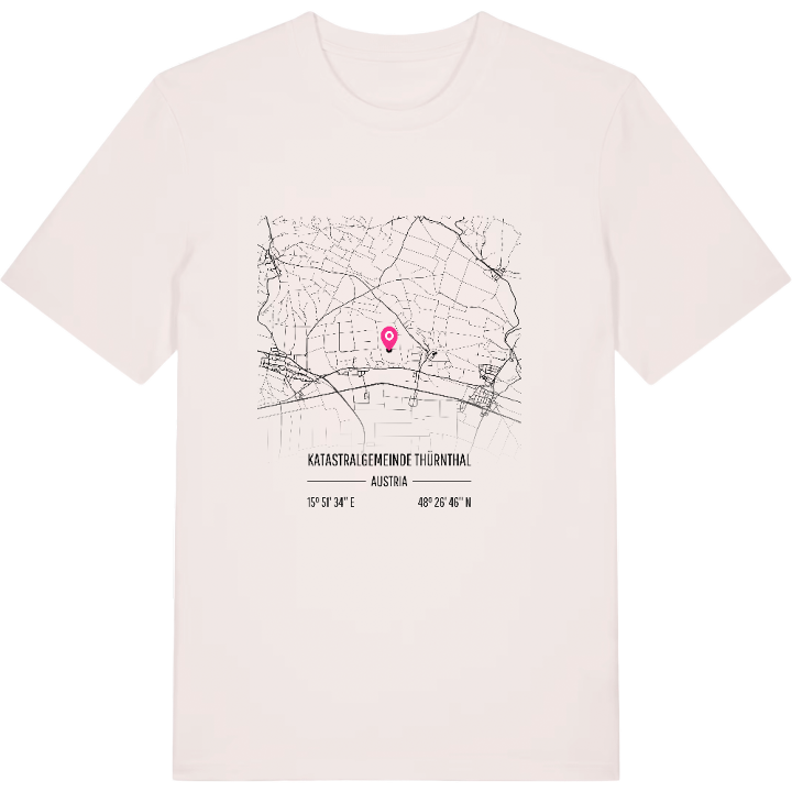 Katastralgemeinde Thürnthal karta t-shirt – t-shirt från PinShirt