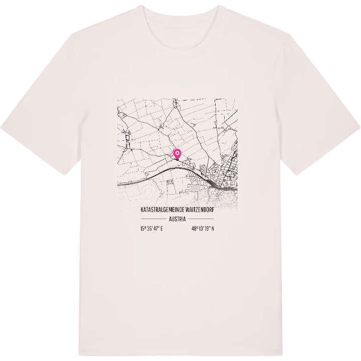 Katastralgemeinde Waitzendorf karta t-shirt – t-shirt från PinShirt