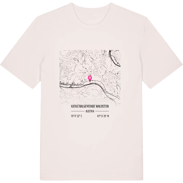 Katastralgemeinde Waldstein karta t-shirt – t-shirt från PinShirt