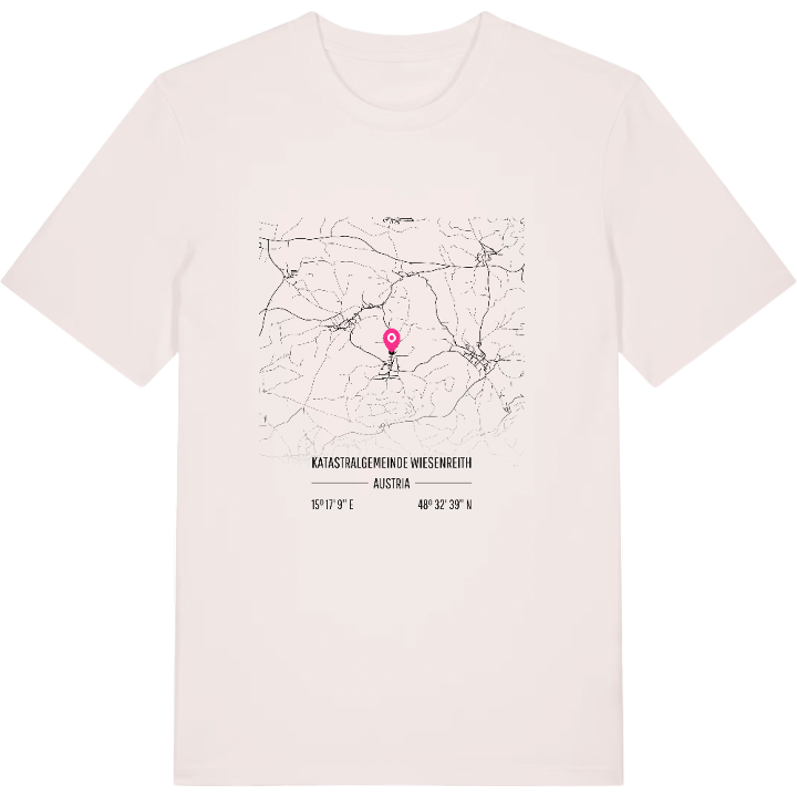 Katastralgemeinde Wiesenreith karta t-shirt – t-shirt från PinShirt