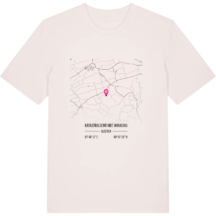 Katastralgemeinde Winkling karta t-shirt – t-shirt från PinShirt