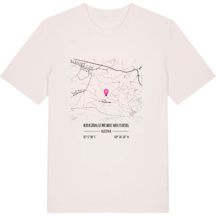 Katastralgemeinde Wolfsberg karta t-shirt – t-shirt från PinShirt