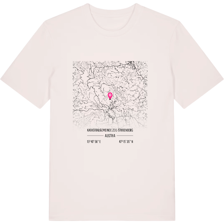 Katastralgemeinde Zeil-Stubenberg karta t-shirt – t-shirt från PinShirt