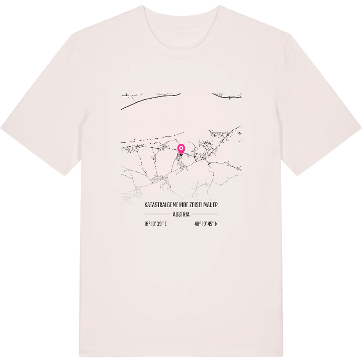 Katastralgemeinde Zeiselmauer karta t-shirt – t-shirt från PinShirt