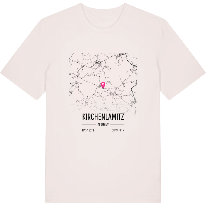 Kirchenlamitz karta t-shirt – t-shirt från PinShirt