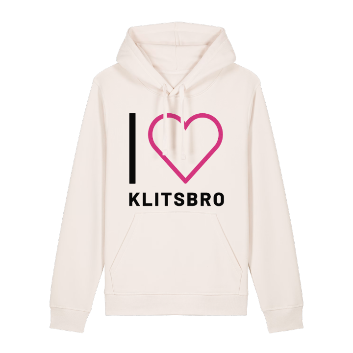 Jag älskar Klitsbro hoodie stort tryck – hoodie från PinShirt