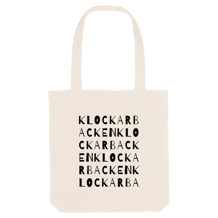 Klockarbacken ordlek tygkasse – tygkasse från PinShirt