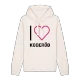 Jag älskar Koderöd hoodie stort tryck