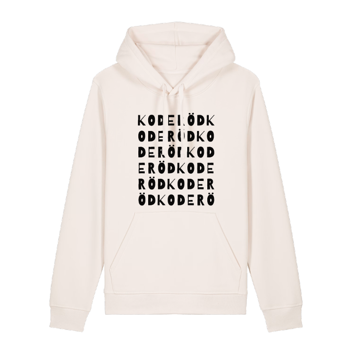 Koderöd ordlek hoodie – hoodie från PinShirt
