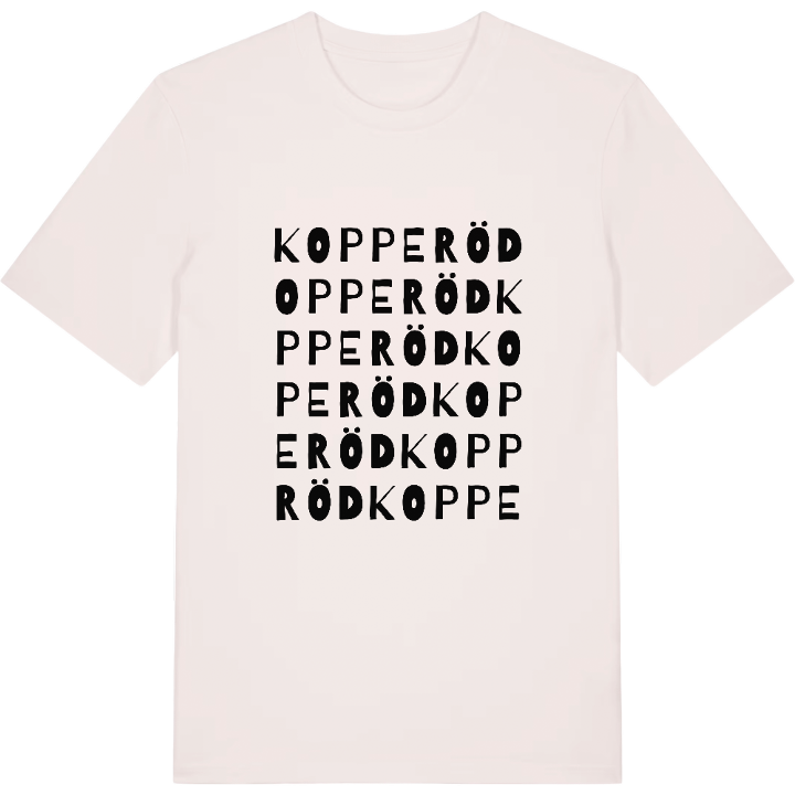 Kopperöd ordlek t-shirt – t-shirt från PinShirt
