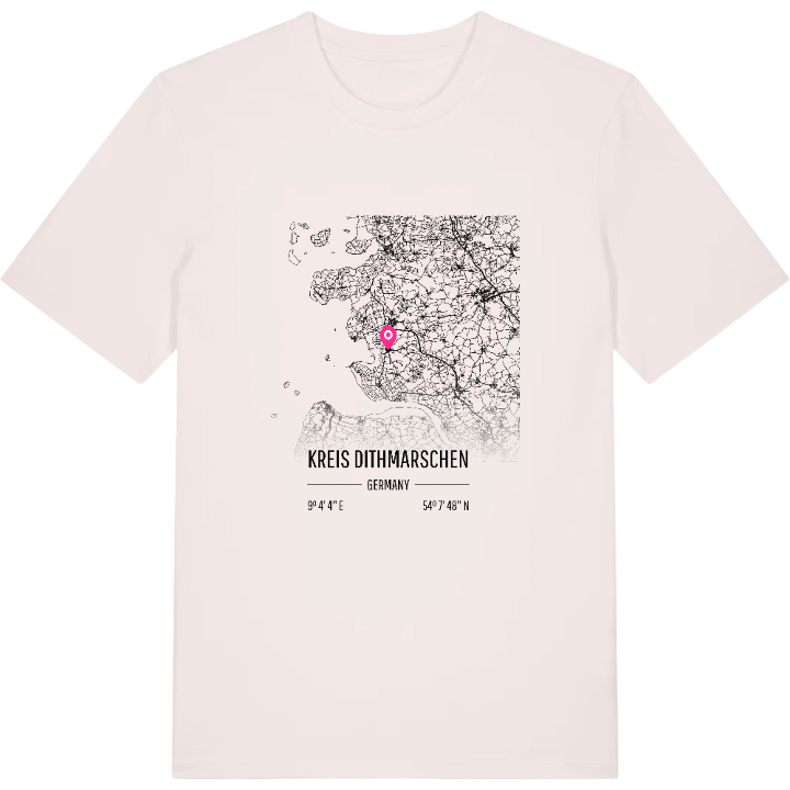 Kreis Dithmarschen karta t-shirt – t-shirt från PinShirt