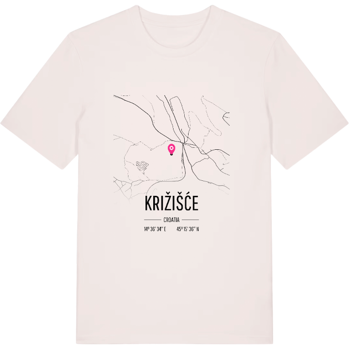 Križišće karta t-shirt – t-shirt från PinShirt