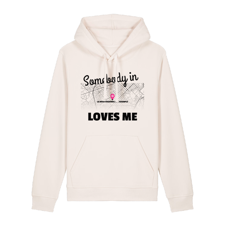 Någon i la Nova Esquerra de l'Eixample älskar mig hoodie – hoodie från PinShirt