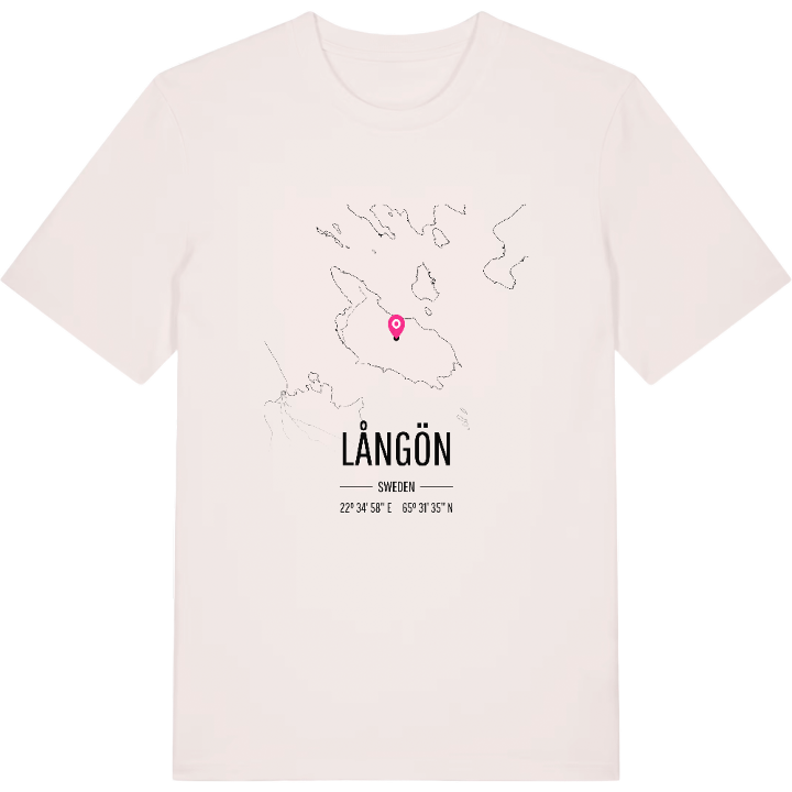 Långön karta t-shirt – t-shirt från PinShirt