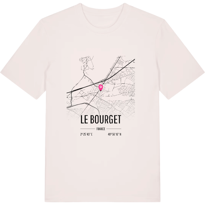 Le Bourget karta t-shirt – t-shirt från PinShirt