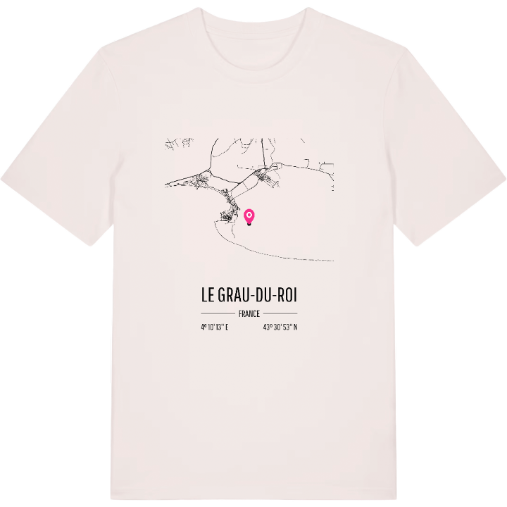 Le Grau-du-Roi karta t-shirt – t-shirt från PinShirt