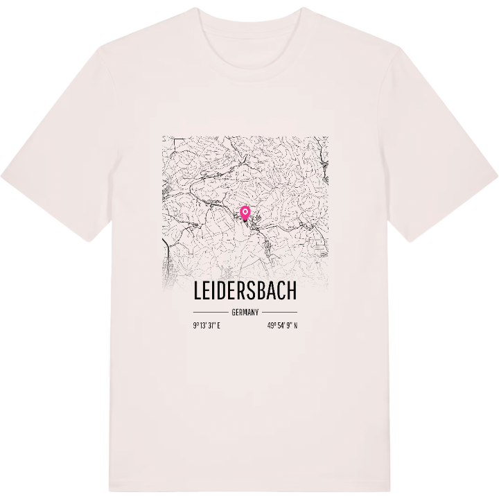 Leidersbach karta t-shirt – t-shirt från PinShirt