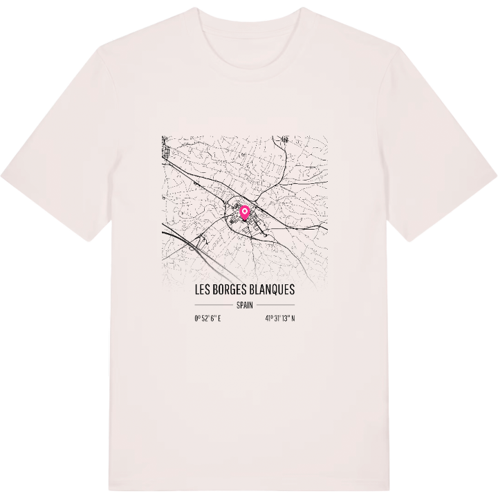 les Borges Blanques karta t-shirt – t-shirt från PinShirt