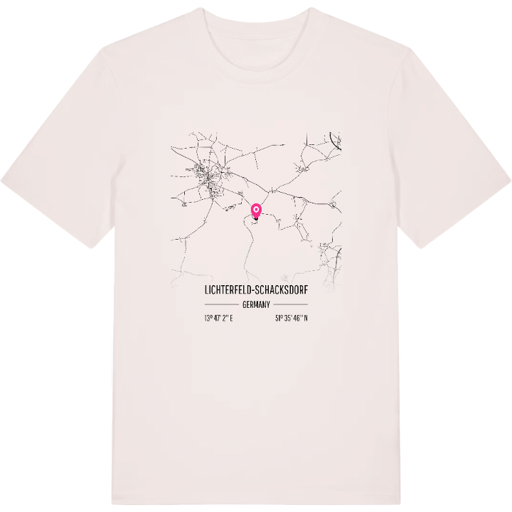 Lichterfeld-Schacksdorf karta t-shirt – t-shirt från PinShirt