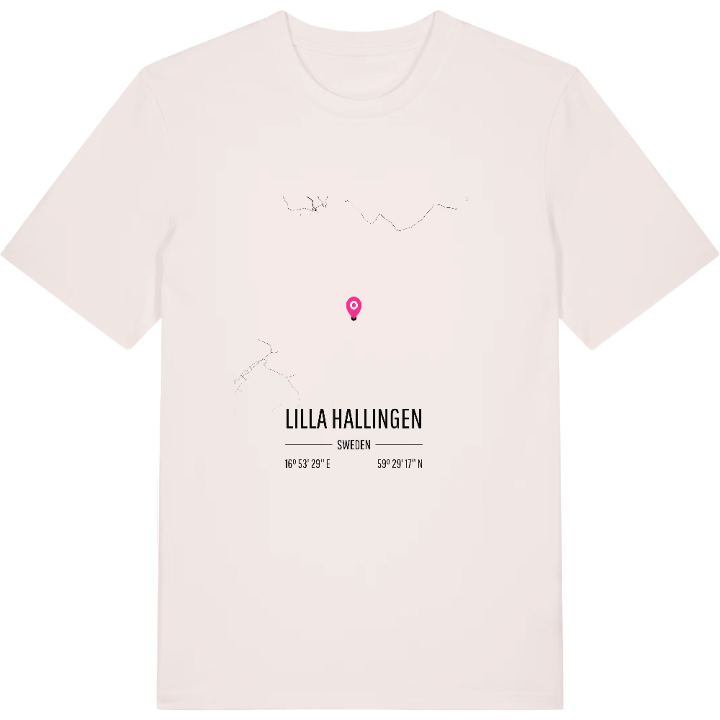 Lilla Hallingen karta t-shirt – t-shirt från PinShirt