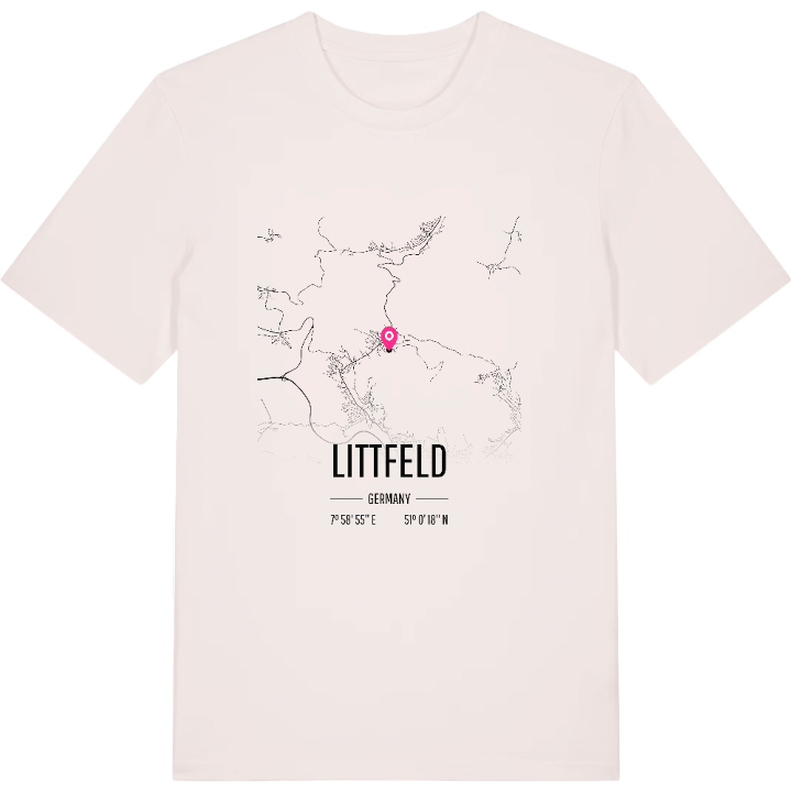 Littfeld karta t-shirt – t-shirt från PinShirt
