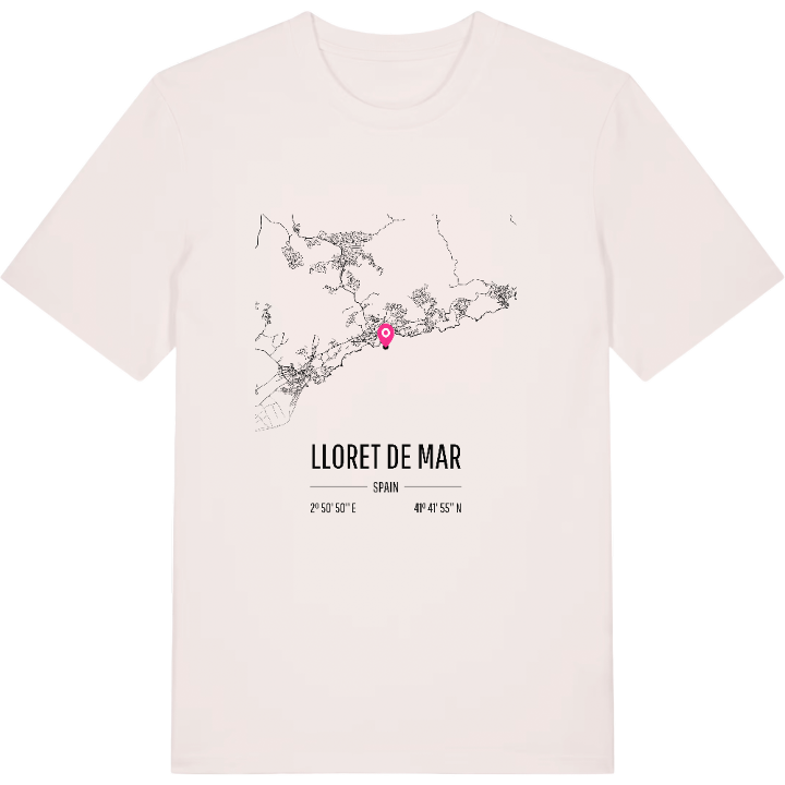 Lloret de Mar karta t-shirt – t-shirt från PinShirt