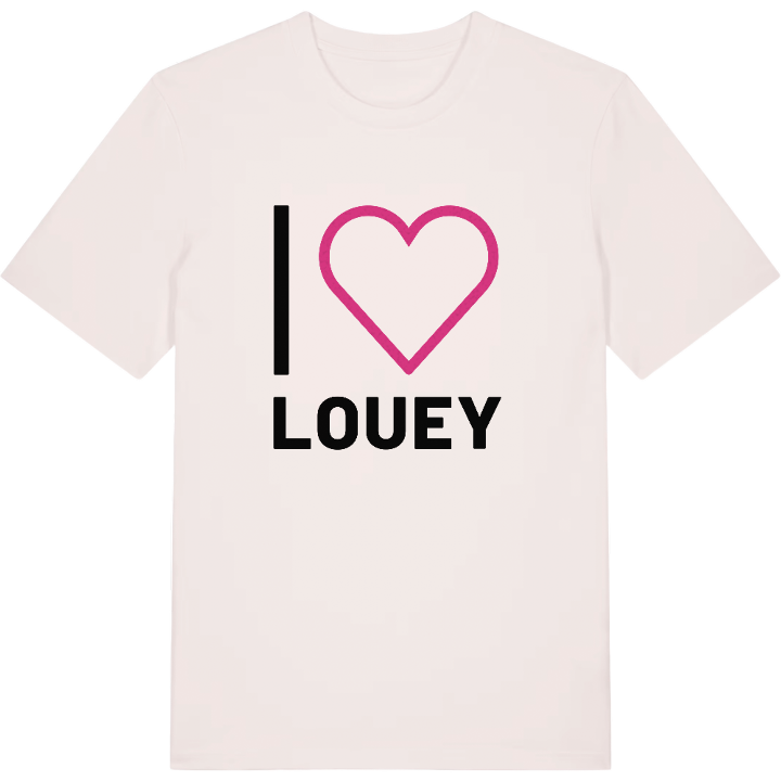 Jag älskar Louey t-shirt stort tryck – t-shirt från PinShirt