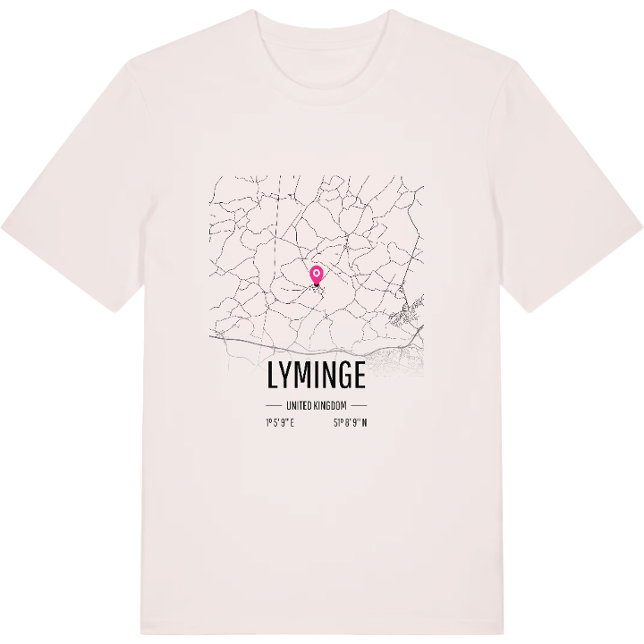 Lyminge karta t-shirt – t-shirt från PinShirt
