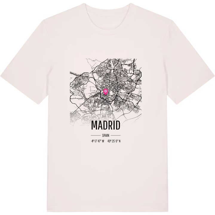 Madrid karta t-shirt – t-shirt från PinShirt