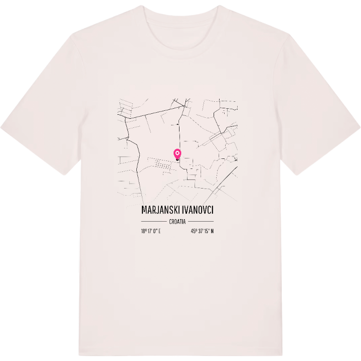Marjanski Ivanovci karta t-shirt – t-shirt från PinShirt