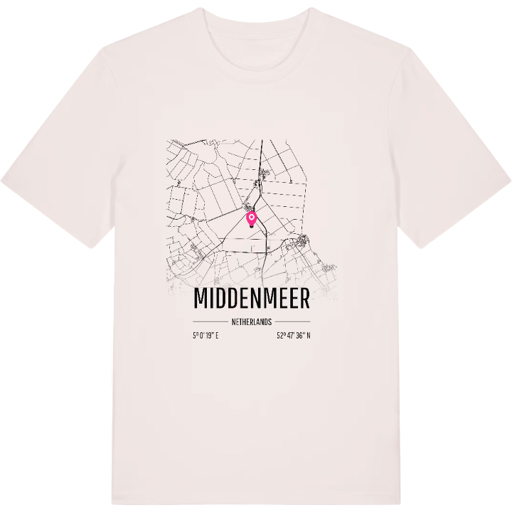 Middenmeer karta t-shirt – t-shirt från PinShirt