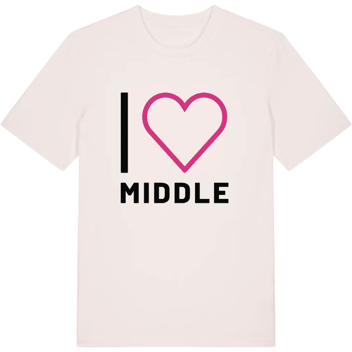 Jag älskar Middle t-shirt stort tryck – t-shirt från PinShirt