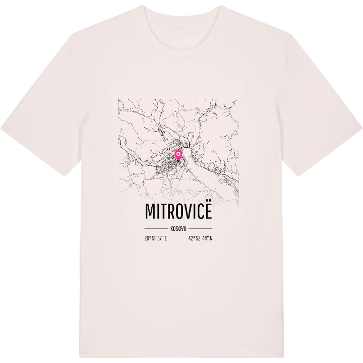 Mitrovicë karta t-shirt – t-shirt från PinShirt