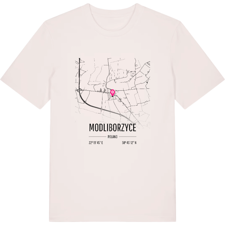 Modliborzyce karta t-shirt – t-shirt från PinShirt