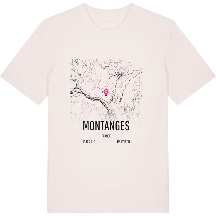 Montanges karta t-shirt – t-shirt från PinShirt