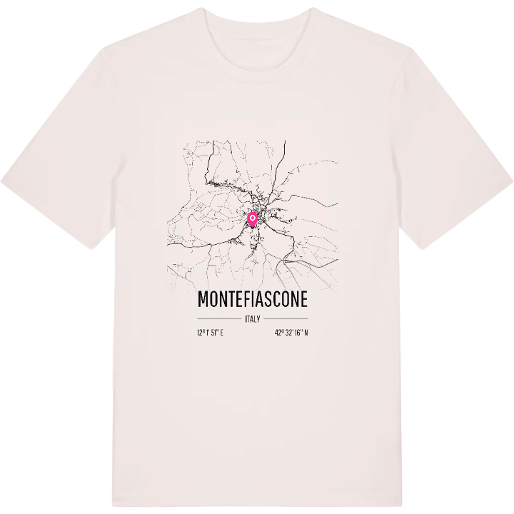 Montefiascone karta t-shirt – t-shirt från PinShirt