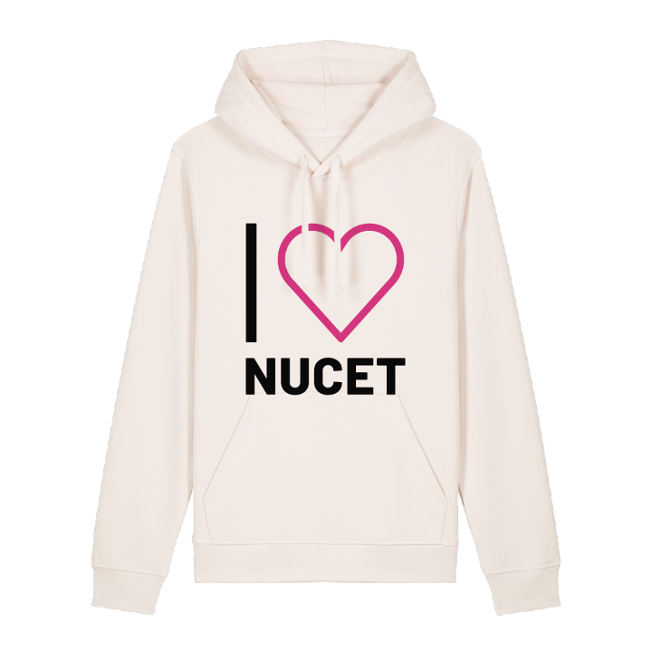 Jag älskar Nucet hoodie stort tryck – hoodie från PinShirt