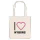 Jag älskar Nyborg tygkasse stort tryck