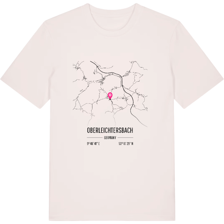 Oberleichtersbach karta t-shirt – t-shirt från PinShirt