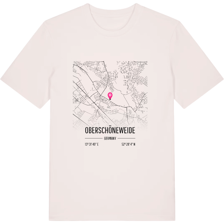 Oberschöneweide karta t-shirt – t-shirt från PinShirt